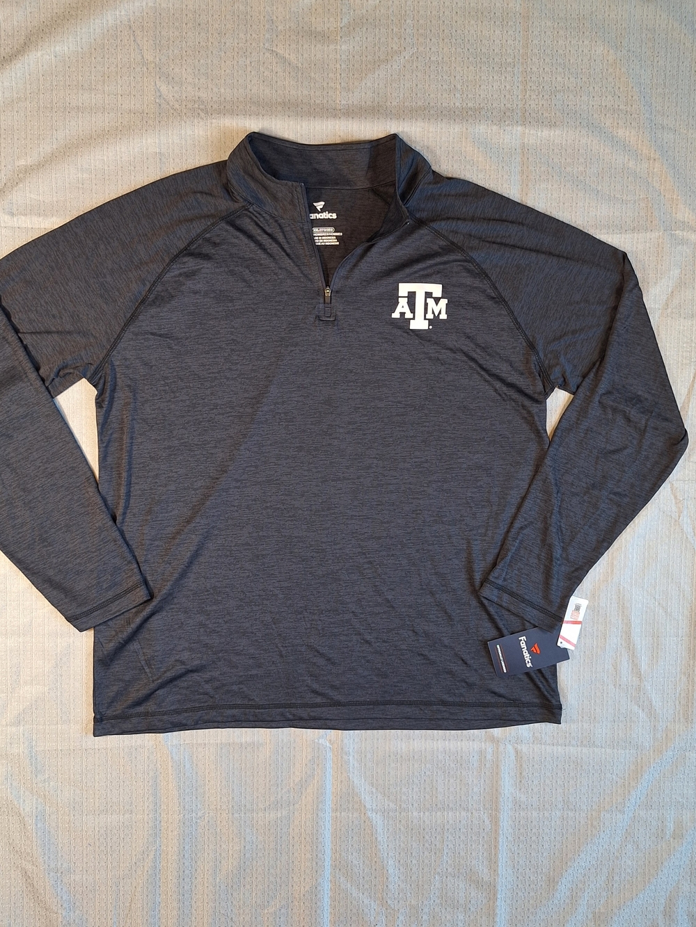 * NWT* Texas A&M Men's Charcoal Quarter-Zip Pullover Size 2XL Brand New
